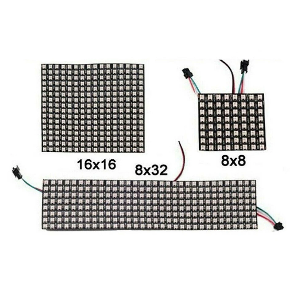 

Matrix led Pixel module light 8*8 16*16 8*32 Pixels WS2812B WS2812 Digital Flexible Panel Individually Addressable 5050 RGB 5V