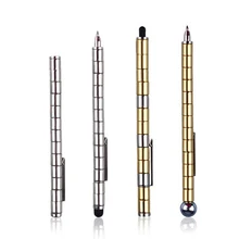 Креативная многофункциональная магнитная ручка C-01 металлический материал индивидуальная Студенческая емкость Магнитная черная ручка