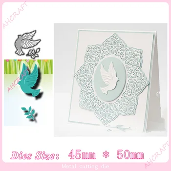 

mini pigeon and Leaves Metal Cutting Dies for diy Scrapbooking Photo Album Decorative Embossing PaperCard Crafts Die2020