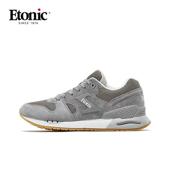 

ETONIC Men's Running Shoes Genuine Leather Sport Shoes Breathable Shockproof Light Sneakers Men Outdoor Walking Fitness Shoes