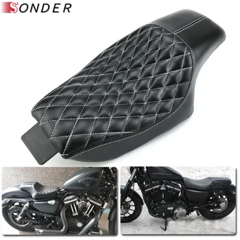 

For Harley Sportster XL 883 iron X48 XL883 1200 Forty-eight 2004-2016 Motorcycle Leather Two Up Driver Front Rear Passenger Seat