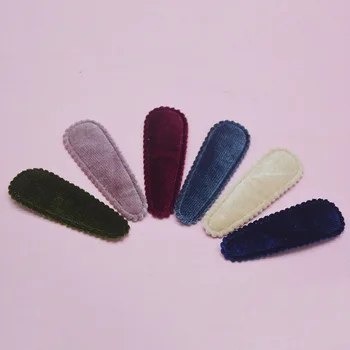 

60pcs/lot 5.5cm felt BB Hair Clip Cover Padded Appliques without clip for DIY handmade Hair clip Accessories