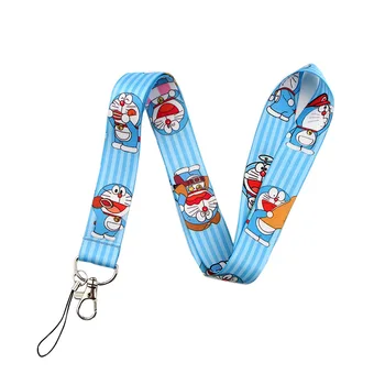 

20pcs/lot Mobile Phone Hang Rope Badge Sheng Halter Lanyard Doraemon Cartoon Lanyard Animation Cute Key Strap AT1047