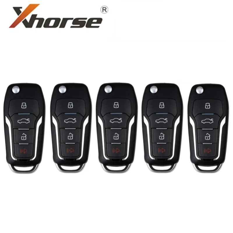 XHORSE XEFO01EN для Ford Стиль Флип супер пульт дистанционного управления 4 кнопки