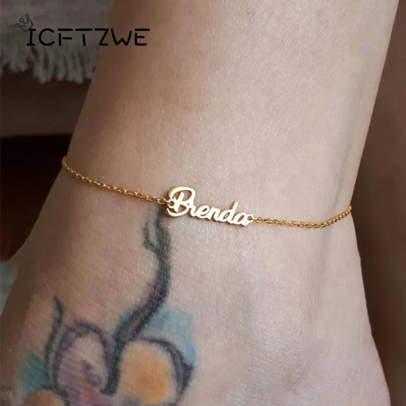 Foot Leg Chain Dainty Pulseras Mujer Pesrsonalized Name Anklets For Women Gold Colour Pulseira Beach Jewelry Bridesmaid Gifts Foot Leg Chain Dainty Pulseras Mujer Pesrsonalized Name Anklets For Women Gold Colour Pulseira Beach Jewelry Bridesmaid Gifts
