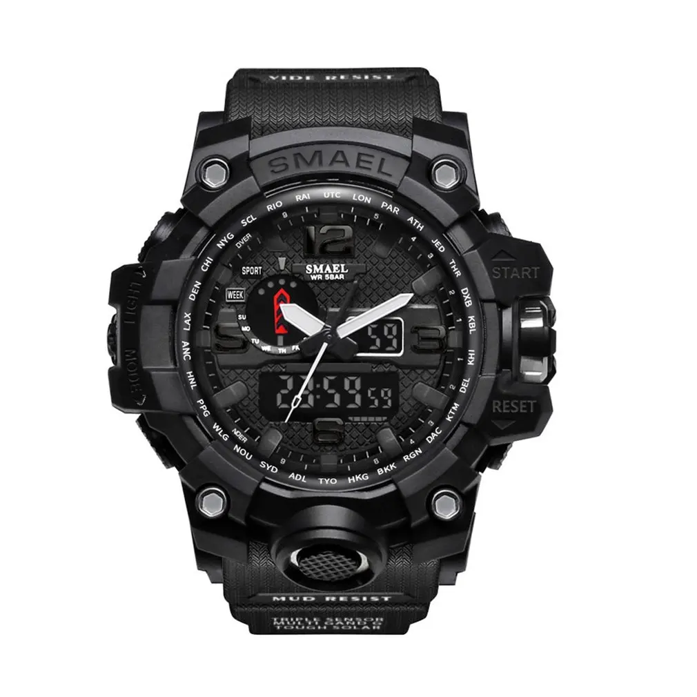 

1545 Men Digital Wristwatch 50m Waterproof Outdoor Sports Wristwatch Climbing Running Chronograph Alarm Clock