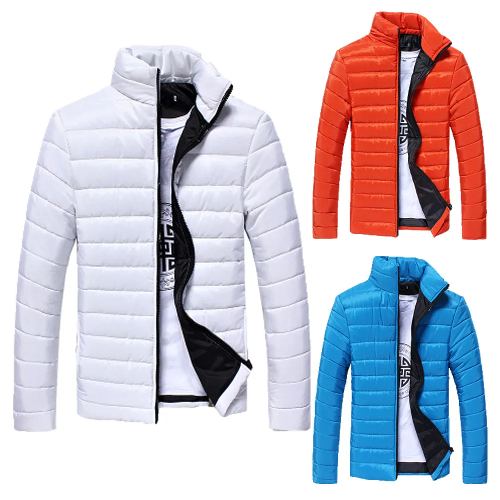 Мужское пальто, Модное теплое приталенное зимнее пальто на молнии со стоячим воротником для мальчиков, верхняя одежда, модная куртка, зимнее повседневное Мужское пальто, куртки