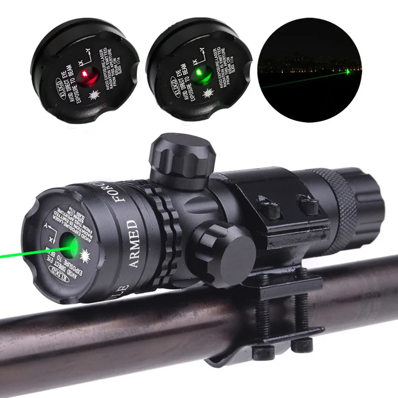 

Tactical Laser Pointer Sight Hunting Green Red Dot Rifle Mount Compact Scope Airsoft Sport Rail Barrel Pressure Switch Mount