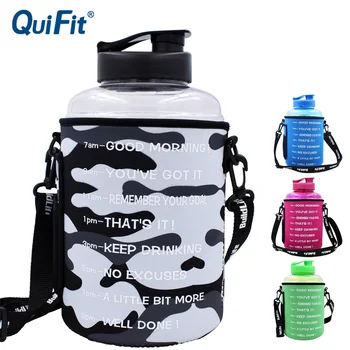 

Quifit 2.2L 2.5L 3.78L Bag Pack Sleeve Cover Carrier With Shoulder strap For Gallon Sports Water Drinking Bottle Jug GYM Sports