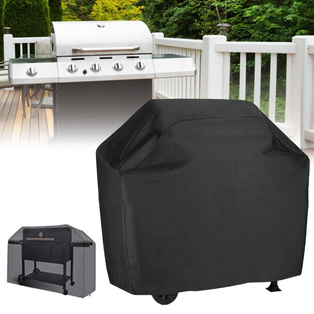 ECTOO BBQ Cover Waterproof 210D Oxford Cloth with PU Coating Outdoor Grill Cover Heavy Duty Barbecue Cover 145X61X117cm 