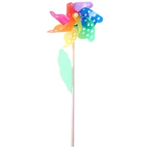 Rainbow- UV-resistant and weatherproof- windmill: Ø32cm, standing height: 60cm(Rainbow