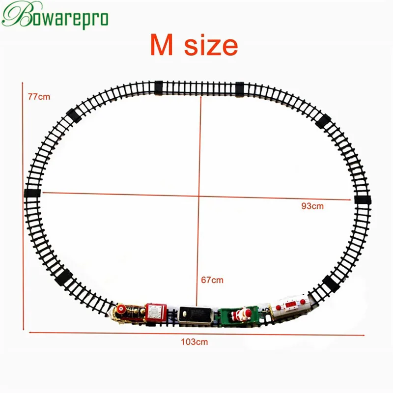 Bowarepro моделирование Классическая железнодорожная Паровозик модель электронный поезд набор сборных игрушек DIY железная дорога трек автомобили игрушка для детей