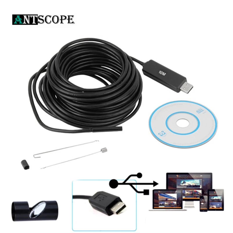 Камера Эндоскоп Antscope с USB 2 м 5 10 15 мини бороскоп камера для проверки