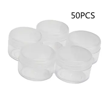 

New 50pcs Mini Refillable Plastic Portable Face Cream Container Travel Bottle New