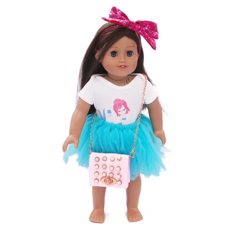 Mosaic Pearl High-quality And Exquisite Bag For Doll Shoulder Bags Crossbody Bag For Dolls Slao For Little Girls Accessories