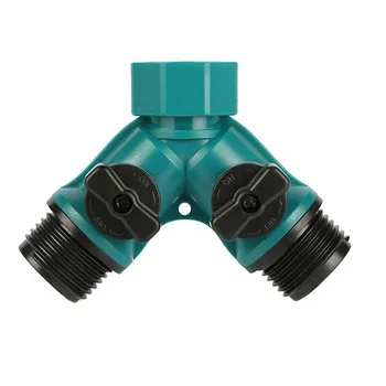 

1pcs 3/4 Inch 2 Way Tap Water Splitter Garden Tap Irrigation Valve Hose Pipe Quick Connector Adapter