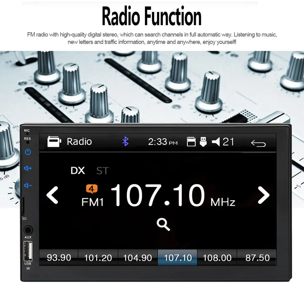 Bluetooth/FM/USB/AUX/TF автомобильный MP5 плеер MP5 плеер радио 2DIN автомобильный MP5 плеер 1080P для аксессуаров