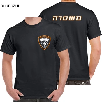 

The Israel Police Logo Crime Fighting Counter Terrorism Tshirt Men Two Sides Cotton Casual Gift Tee Summer T-shirt