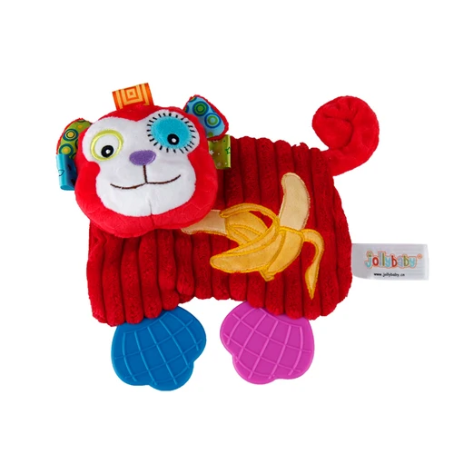 Sozzy мягкий детский носовой платок Игрушка-прорезыватель для зубов Crinkle звук погремушка плюшевая игрушка 0 м+ Сова девочка собака комфорт, для игр - Цвет: Monkey
