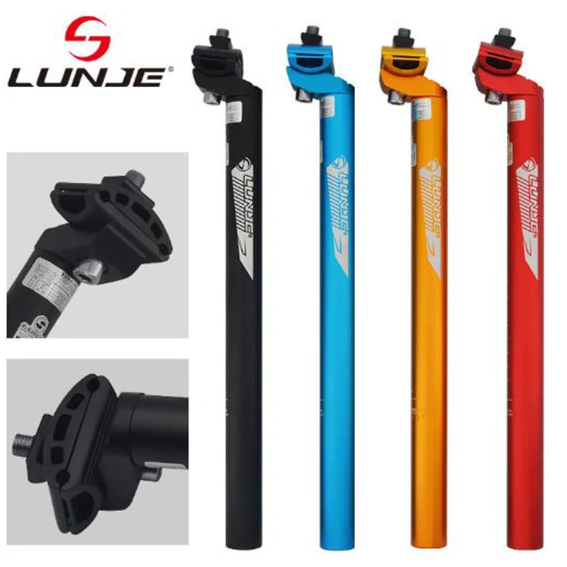 

LUNJE Mountain Bike Seat Post Aluminum Alloy Lightweight Cushioning Sit Tube Socket Rod 27.2mm30.9mm31.6mm