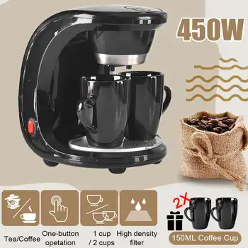 

Coffee Maker All-in-One Automatic Americano Espresso Percolator Pot Coffee Maker Moka Tea Pot Home Mini Coffee Machine 2Cup
