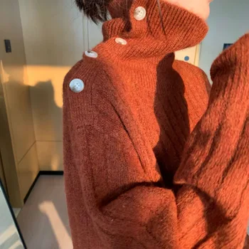 

Leiouna Casual Plus Size Long Sleeve Pullover Knitting Fahsion Sweater Winter Loose Spring Autumn Dress Midi Warm Women Dresses