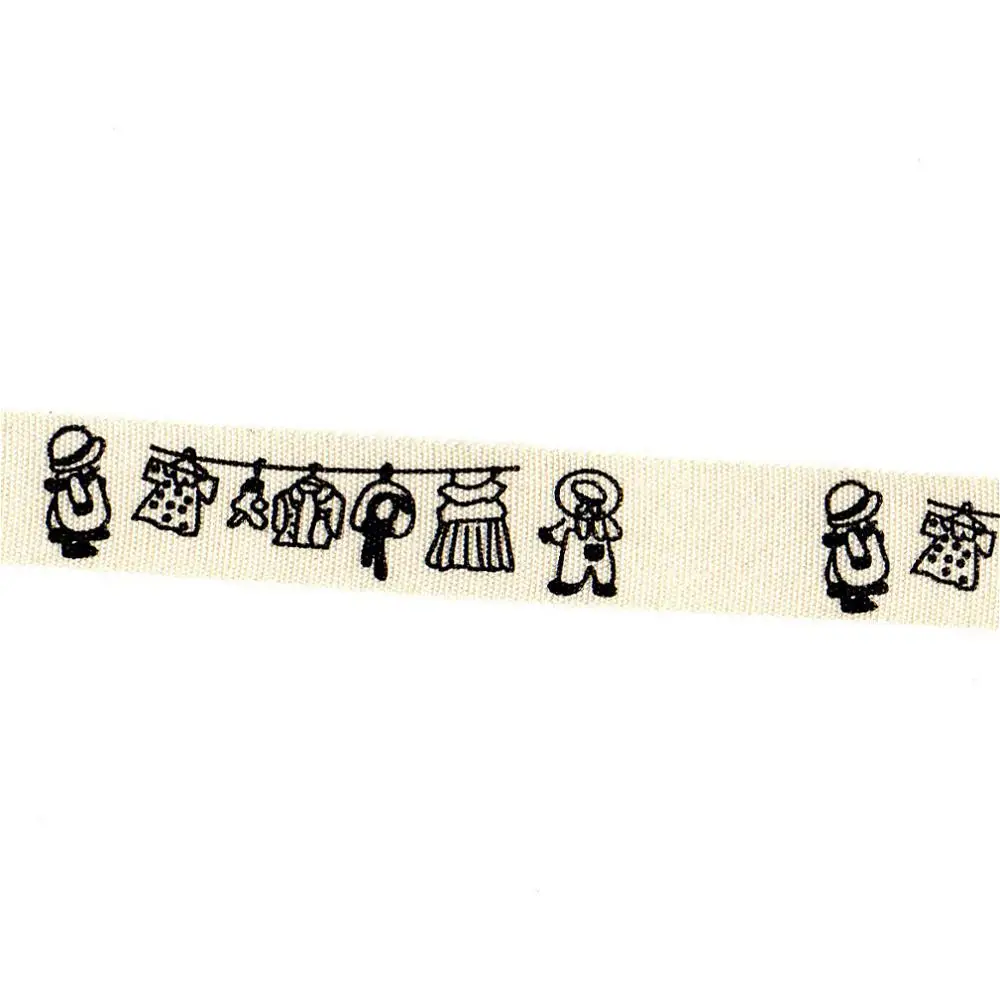 

10 yards 5/8" 15mm Handmade Printed Black Girl 100% Cotton Ribbon Webbing DIY Craft Sewing & Packing Cloth Fabric Ribbons