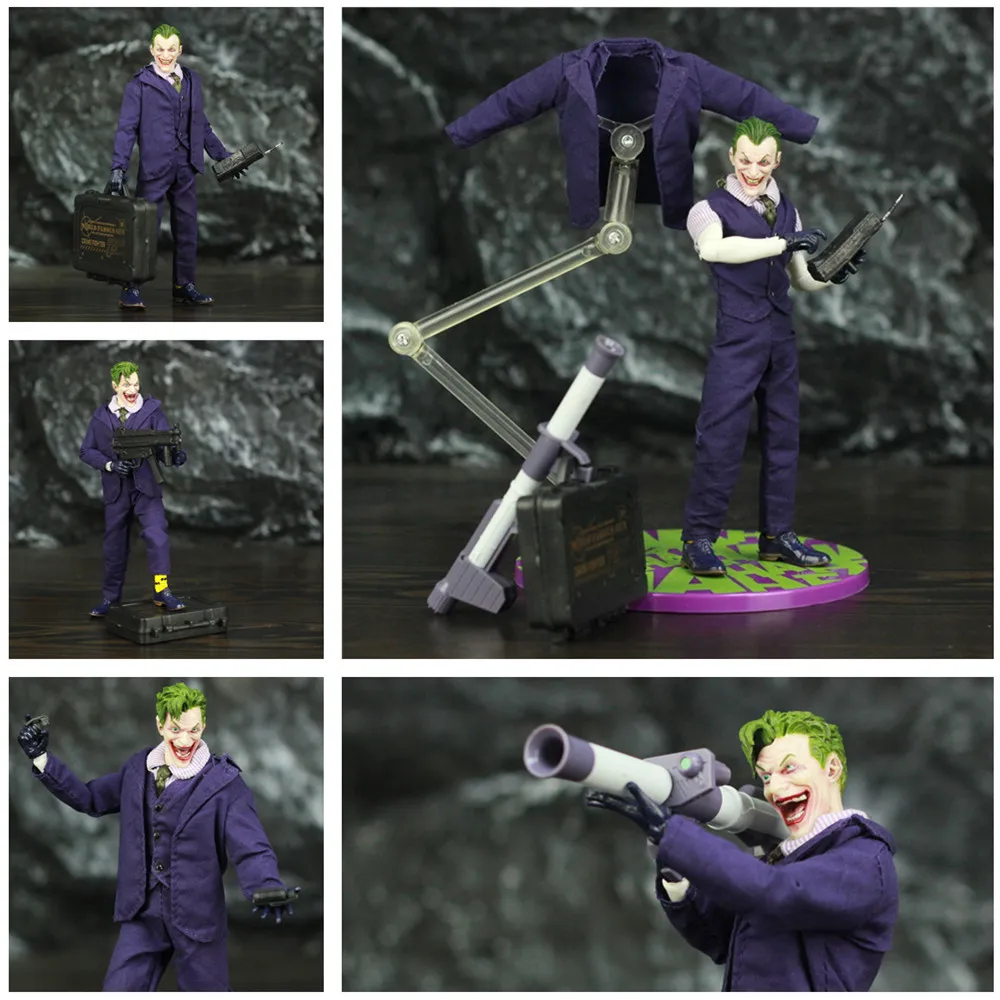 

One:12 DC The Joker 6" Action Figure Clothes Dark Knight Bat Man Villain Eric Border Jack Napier 1/12 1:12 Comic Movie Toys Doll