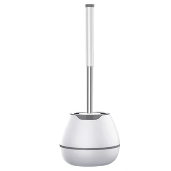 

TPR Bristles Toilet Brush Holder Set Multifunction Kitchen Handheld Portable Hair Corner Home Bathroom Anti Dirt Cleaning Tools