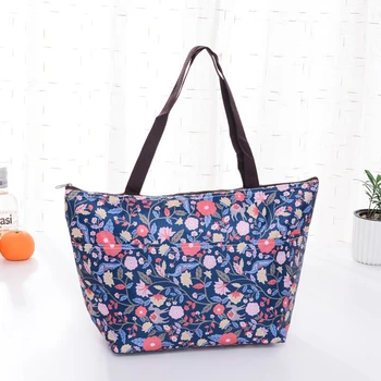 

Women Cooler Oxford Cloth Large Capacity Lunch Bag Tote Container Food Storage Portable Printed Picnic Office School Insulated