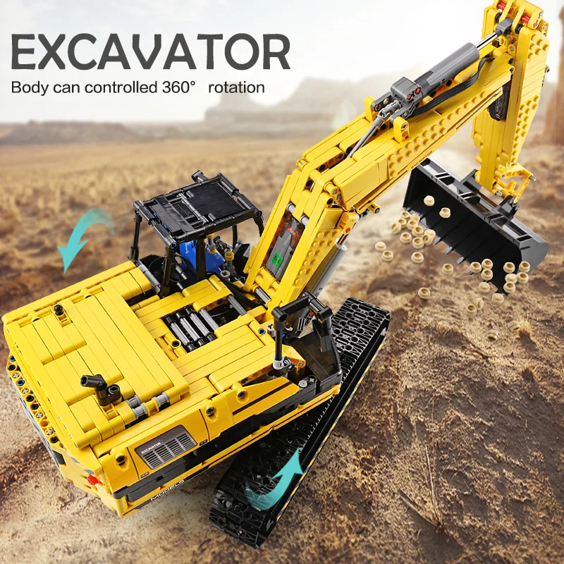  LEGO Technic 8043 Power Functions Motorized Excavator : Toys &  Games