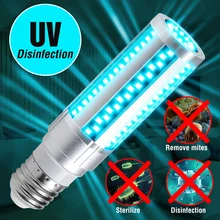 Lampe de désinfection UVC E27 15W 20W, ultraviolette, lumière de stérilisation, ampoule germicide, lampe antibactérienne 110V 220V