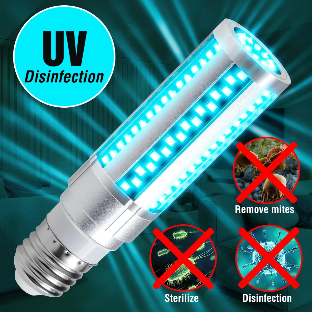 Дезинфекции UVC лампа E27 15 Вт 20 хит продаж светодиодный Ultravioleta УФ для
