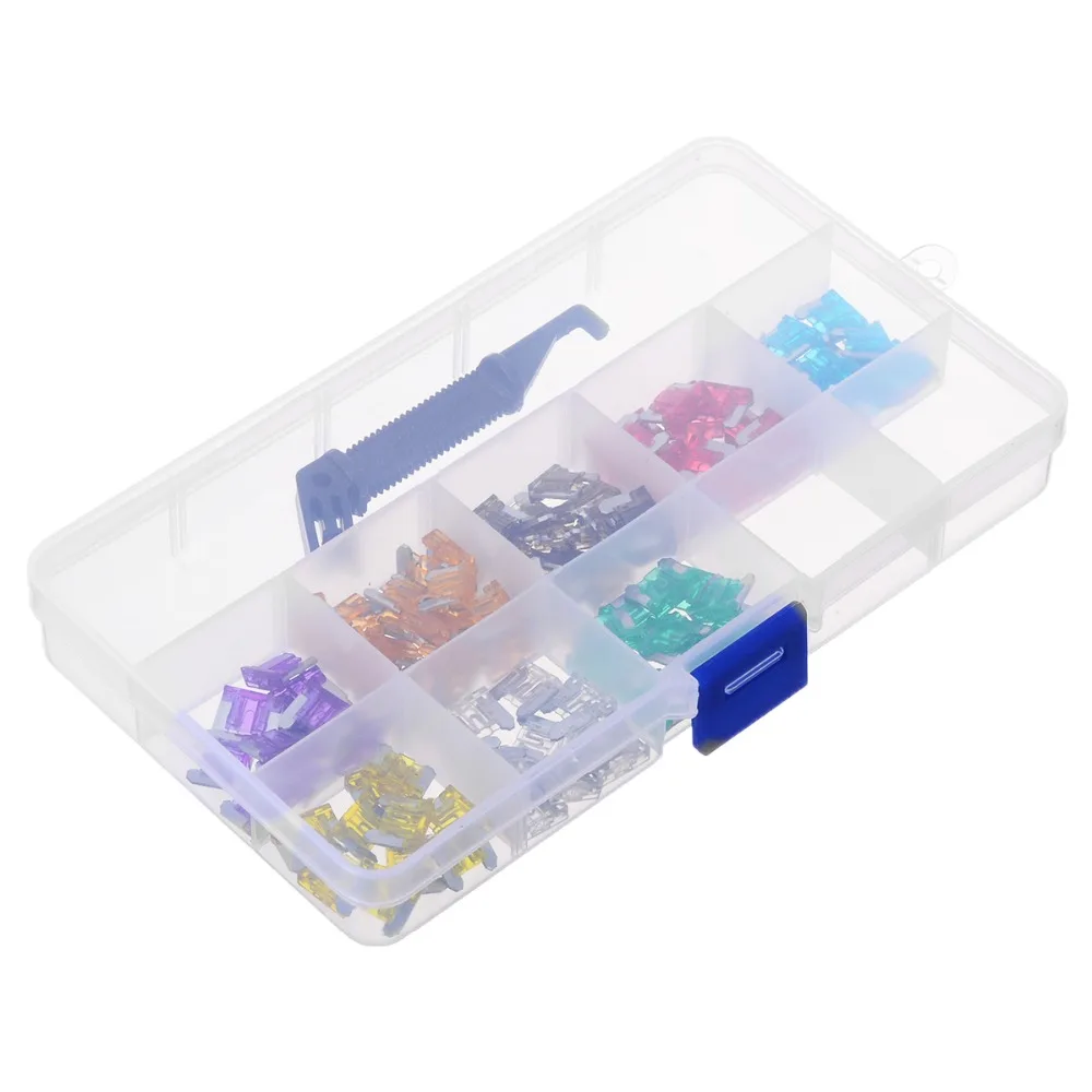 

100pcs New Micro Auto Car Mini Blade Fuses Assortment Kit with Black Puller 3A 5A 7.5A 10A 15A 20A 25A 30A