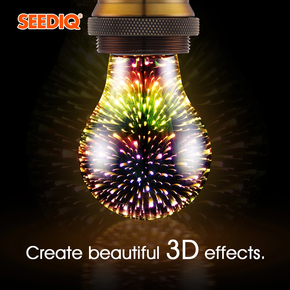 Светодиодная лампа E27 в стиле ретро 3D декоративная светодиодная 220 В 110 A60 ST64 G80 G95