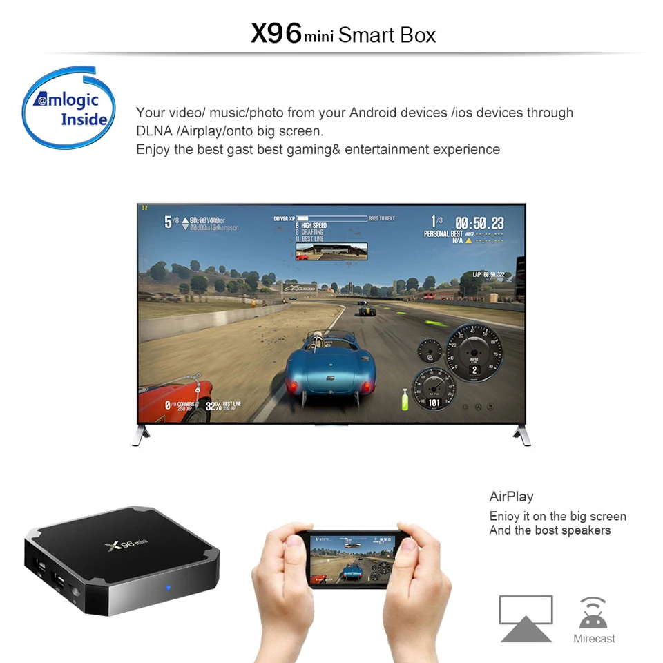 QHD X96 MINI box 4K HDR Android TV box 9.0 S905W Quad-core 64-bit 1 Year warranty smart tv box TV receivers no app X96mini 11 H0e3a753e93ec42199b37f206bfc66572L