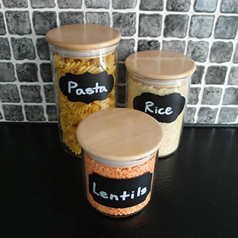 8pcs/Set Jar Labels kitchen Organizing Chalkboard Stickers Decor Label Stickers Memo Pad