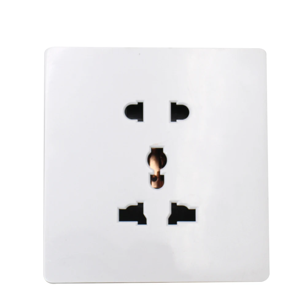 10A 5 Hole Universal Socket Electric AC Power Outlet Panel Plate Wall Charger Dock Socket Electrical Sockets