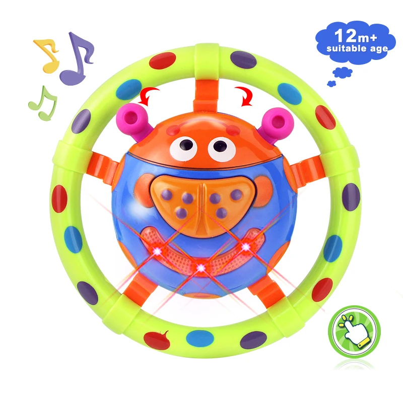 

Baby New Infant Musical Toys Sound and Light Ladybug Shaped Baby Rattles Toy Grasping Flashing Mobiles Funny Toy for Kids Gift