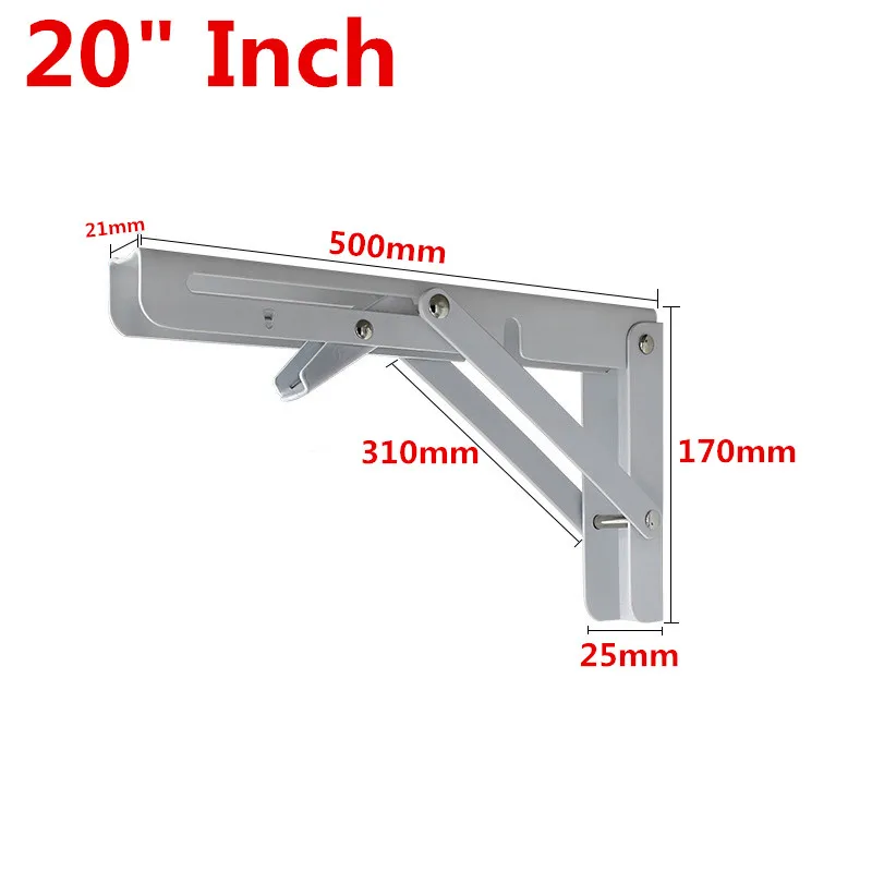 2PCS 8-20 Inch White Triangle Folding Angle Bracket Adjustable Wall Mounted Durable Bearing DIY Home Table Bench Shelf | Обустройство