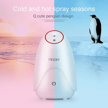 

CCCIST Nano Face Steamer Vapour Ion Facial Steamer Hot Cold Double Jet Spa Skin Vaporizer Promote Blood Circulation Device