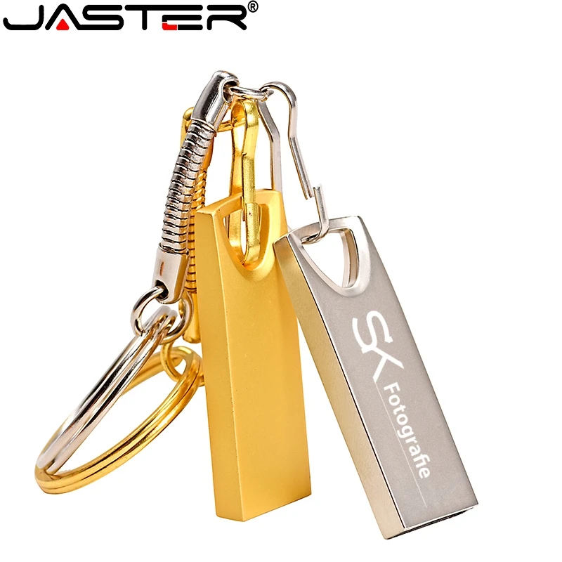 Металлический мини usb флеш накопитель JASTER 64 ГБ 32 16 8 4 Гб флешка водонепроницаемый