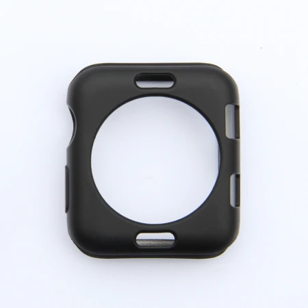 Для iWatch Apple Watch Series 3 2 1 38 мм 42 мм чехол s протектор Мягкий чехол из ТПУ для iWatch 3 защитный бампер ремешок для часов аксессуары - Цвет: Черный