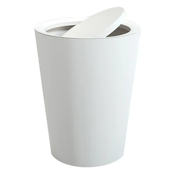 

Shake Lid Trash Can Shake Cover Garbage Bin Creative Waste Container Organizer Dustbins with Lid for Home Kitchen Living Room