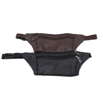 

2020 Hot Sale Man Waist Bag Chest Bags Phone Bags Cangurera Heuptas Fashion Pattern Soft Leather Pure Color Handbags Men Flap PU