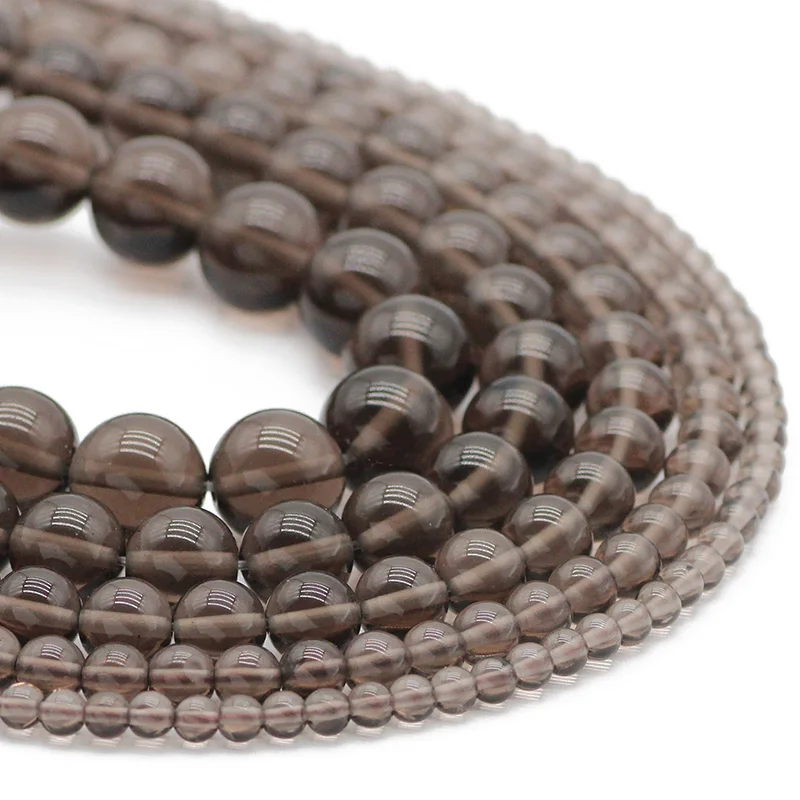 

Natural Stone Translucent Gray Ice obsidian Round Spacer 4/6/8/10/12MM Loose Beads For Jewelry Making DIY Bracelet Findings
