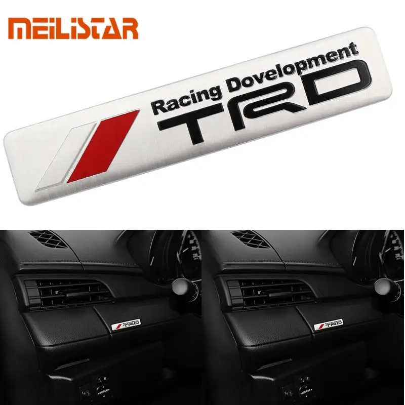 

1pcs Car Tail Mudguard Exterior Body Aluminum Labeling Car Bodywork Sticker for TRD Corolla Chr Avensis Yaris Rav4 Accessories