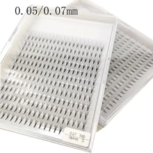 Novo 10d russo volume cílios extensão intermediário haste pré feito fãs c d onda vison lash cílios extensões individuais