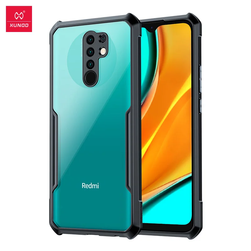Оригинальный чехол для телефона XUNDD Xiaomi Redmi 9 противоударный защитный прозрачный