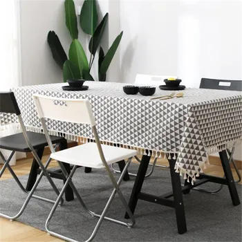 

Linen Jacquard with pillowcaseTablecloth Dining Table Cloth Clothes Cloths Desk Cover Rectangular for Table Decoration Manteles